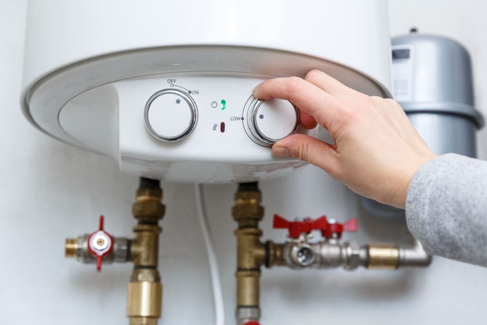 Thermostat on electric water heater